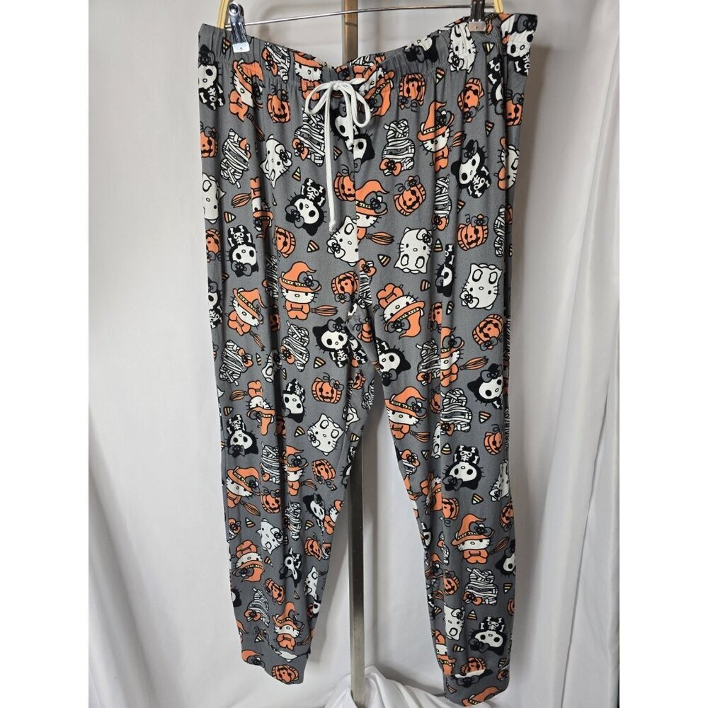 Hello Kitty Halloween Pajama Pants Witch Skeleton Mummy Pajama Jogger Pants XL